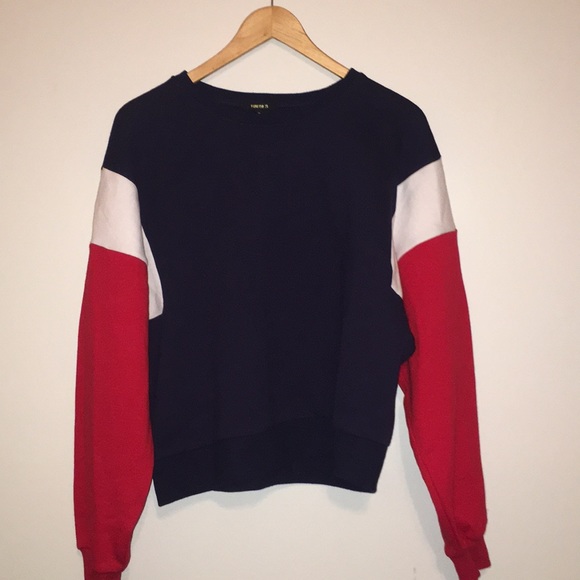 Forever 21 Sweater, Size L, red white blue - Picture 1 of 2